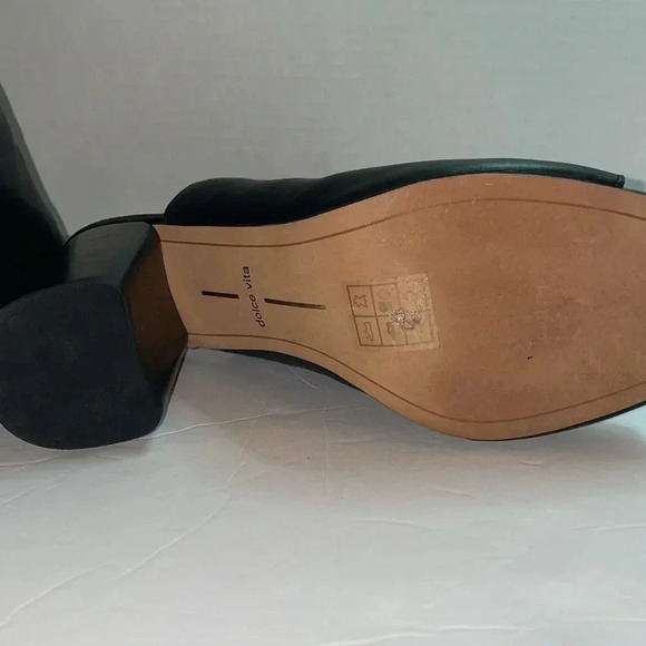 Dolce Vita Leather Open Toe Heels - Picture 5 of 6